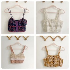 Set of 4 Summer Crop Tops - Free People & American Eagle
